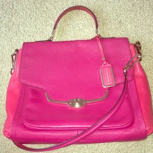 COACH Madison Saffiano Flap Satchel